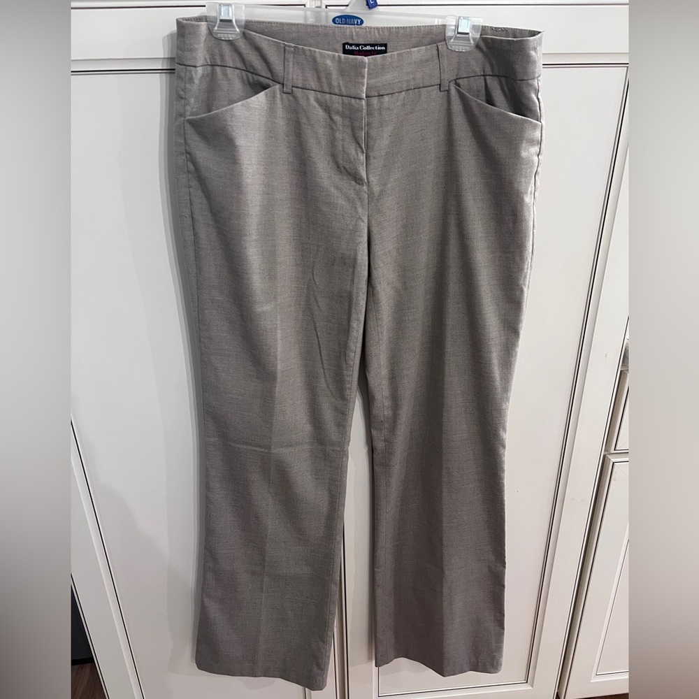Dalia Collection Women's Taupe Straight Leg Pants